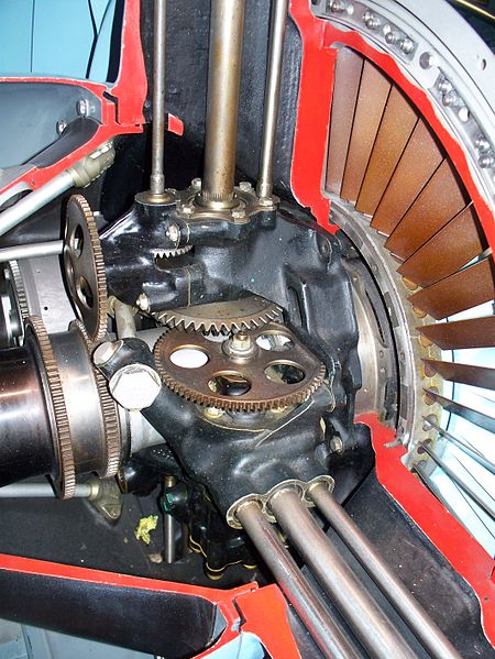  Internal gearbox of the Rolls-Royce Pegasus. 